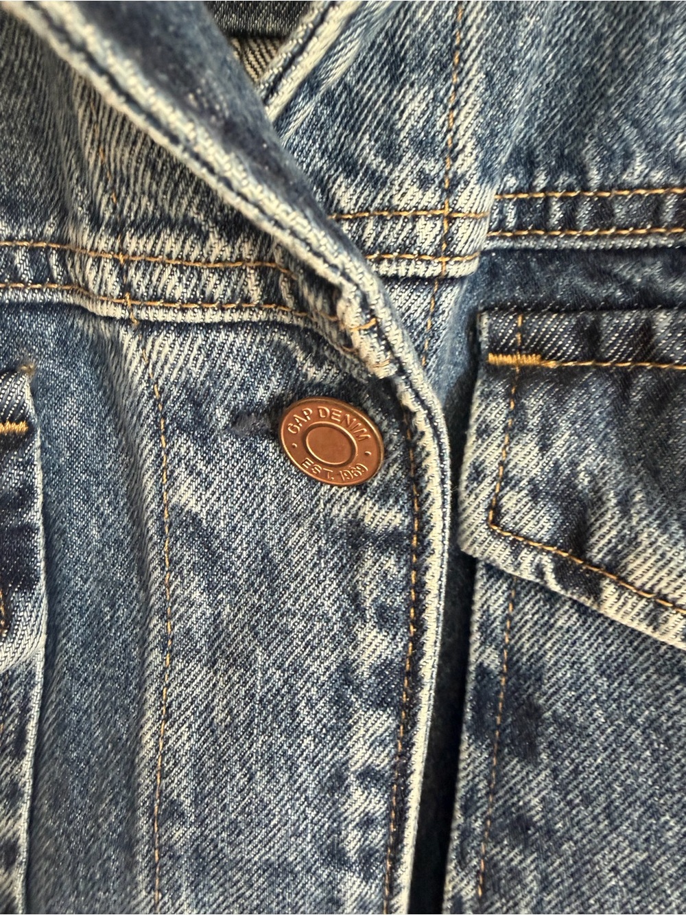 GAP Blue Denim Belted Jean Jacket - Picture 3 of 8